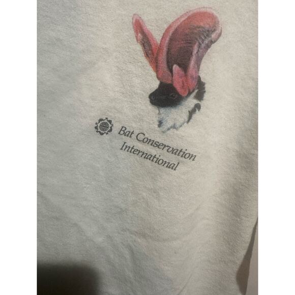 Vintage 90s Bat Conservation International Euderma Spotted Bat RARE Size Large - Picture 4 of 6